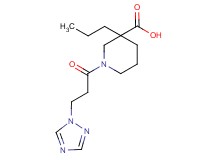 3-propyl-1-[3-(1H-1,2,4-triazol-1-yl)propanoyl]piperidine-3-carboxylic acid