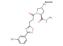 (2S,4R)-4-amino-N-methyl-1-{3-[3-(3-methylphenyl)-1,2,4-oxadiazol-5-yl]propanoyl}pyrrolidine-2-carboxamide