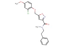 5-[(2-chloro-4-methoxyphenoxy)methyl]-N-methyl-N-(2-phenylethyl)-3-isoxazolecarboxamide