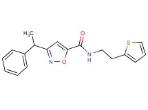 3-(1-phenylethyl)-N-[2-(2-thienyl)ethyl]-5-isoxazolecarboxamide