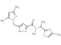 5-[(3,5-dimethyl-1H-pyrazol-1-yl)methyl]-N-methyl-N-[1-(4-methyl-1,3-thiazol-2-yl)ethyl]-1H-pyrazole-3-carboxamide