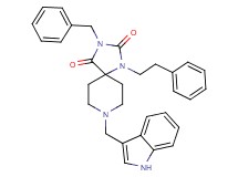 3-benzyl-8-(1H-indol-3-ylmethyl)-1-(2-phenylethyl)-1,3,8-triazaspiro[4.5]decane-2,4-dione