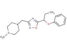 1-methyl-4-{[5-(1-phenoxypropyl)-1,2,4-oxadiazol-3-yl]methyl}piperidine