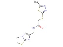 N-(2,3-dihydroimidazo[2,1-b][1,3]thiazol-6-ylmethyl)-2-[(5-methyl-1,3,4-thiadiazol-2-yl)thio]acetamide