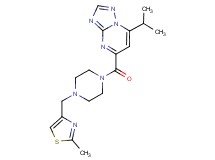 7-isopropyl-5-({4-[(2-methyl-1,3-thiazol-4-yl)methyl]-1-piperazinyl}carbonyl)[1,2,4]triazolo[1,5-a]pyrimidine
