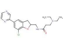 N~1~-{[7-chloro-5-(2-pyrazinyl)-2,3-dihydro-1-benzofuran-2-yl]methyl}-N~3~,N~3~-diethyl-beta-alaninamide