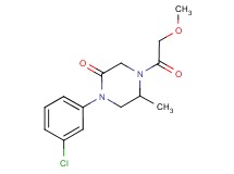 1-(3-chlorophenyl)-4-(methoxyacetyl)-5-methyl-2-piperazinone