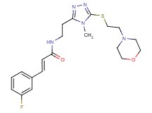 (2E)-3-(3-fluorophenyl)-N-[2-(4-methyl-5-{[2-(4-morpholinyl)ethyl]thio}-4H-1,2,4-triazol-3-yl)ethyl]acrylamide