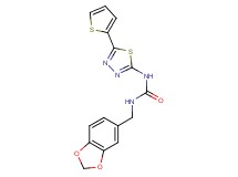 N-(1,3-benzodioxol-5-ylmethyl)-N'-[5-(2-thienyl)-1,3,4-thiadiazol-2-yl]urea