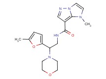 1-methyl-N-[2-(5-methyl-2-furyl)-2-morpholin-4-ylethyl]-1H-imidazo[1,2-b]pyrazole-7-carboxamide