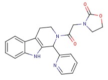 3-{2-oxo-2-[1-(2-pyridinyl)-1,3,4,9-tetrahydro-2H-beta-carbolin-2-yl]ethyl}-1,3-oxazolidin-2-one