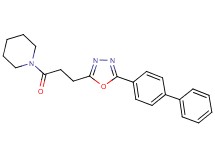 1-{3-[5-(4-biphenylyl)-1,3,4-oxadiazol-2-yl]propanoyl}piperidine