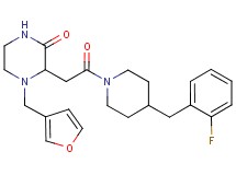 3-{2-[4-(2-fluorobenzyl)-1-piperidinyl]-2-oxoethyl}-4-(3-furylmethyl)-2-piperazinone