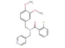 N-(3,4-dimethoxybenzyl)-2-fluoro-N-(4-pyridinylmethyl)benzamide