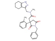 2-[1-benzyl-3-(2-methylphenyl)-2,5-dioxo-3-pyrrolidinyl]-N-methyl-N-(4,5,6,7-tetrahydro-1H-indazol-3-ylmethyl)acetamide