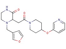 4-(3-furylmethyl)-3-{2-oxo-2-[4-(3-pyridinyloxy)-1-piperidinyl]ethyl}-2-piperazinone