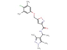 5-[(4-chloro-3,5-dimethylphenoxy)methyl]-N-[1-(1,3,5-trimethyl-1H-pyrazol-4-yl)ethyl]-3-isoxazolecarboxamide