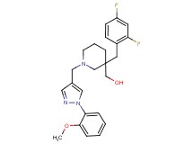 (3-(2,4-difluorobenzyl)-1-{[1-(2-methoxyphenyl)-1H-pyrazol-4-yl]methyl}-3-piperidinyl)methanol