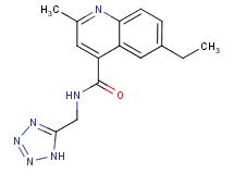 6-ethyl-2-methyl-N-(1H-tetrazol-5-ylmethyl)-4-quinolinecarboxamide