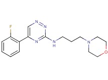 5-(2-fluorophenyl)-N-[3-(4-morpholinyl)propyl]-1,2,4-triazin-3-amine