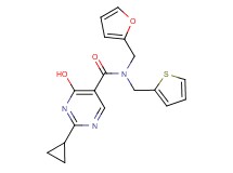 2-cyclopropyl-N-(2-furylmethyl)-4-hydroxy-N-(2-thienylmethyl)pyrimidine-5-carboxamide