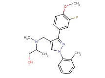 2-[{[3-(3-fluoro-4-methoxyphenyl)-1-(2-methylphenyl)-1H-pyrazol-4-yl]methyl}(methyl)amino]-1-propanol