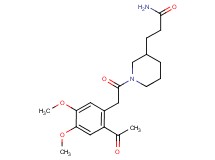 3-{1-[(2-acetyl-4,5-dimethoxyphenyl)acetyl]-3-piperidinyl}propanamide