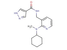 N-({2-[cyclohexyl(methyl)amino]-3-pyridinyl}methyl)-1H-pyrazole-4-carboxamide