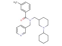 N-[(1-cyclohexyl-3-piperidinyl)methyl]-3-methyl-N-(3-pyridinylmethyl)benzamide