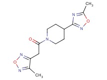 4-(5-methyl-1,2,4-oxadiazol-3-yl)-1-[(4-methyl-1,2,5-oxadiazol-3-yl)acetyl]piperidine