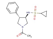 N-[(3R*,4S*)-1-acetyl-4-phenyl-3-pyrrolidinyl]cyclopropanesulfonamide