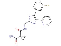 N~1~-{[4-(3-fluorophenyl)-5-pyridin-2-yl-1H-imidazol-2-yl]methyl}cyclopropane-1,1-dicarboxamide