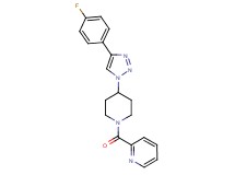 2-({4-[4-(4-fluorophenyl)-1H-1,2,3-triazol-1-yl]-1-piperidinyl}carbonyl)pyridine