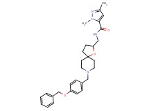 N-({8-[4-(benzyloxy)benzyl]-1-oxa-8-azaspiro[4.5]dec-2-yl}methyl)-1,3-dimethyl-1H-pyrazole-5-carboxamide