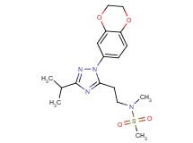 N-{2-[1-(2,3-dihydro-1,4-benzodioxin-6-yl)-3-isopropyl-1H-1,2,4-triazol-5-yl]ethyl}-N-methylmethanesulfonamide