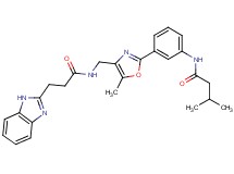 N-{3-[4-({[3-(1H-benzimidazol-2-yl)propanoyl]amino}methyl)-5-methyl-1,3-oxazol-2-yl]phenyl}-3-methylbutanamide