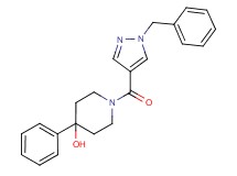 1-[(1-benzyl-1H-pyrazol-4-yl)carbonyl]-4-phenylpiperidin-4-ol