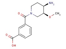 3-{[(3S*,4R*)-4-amino-3-methoxypiperidin-1-yl]carbonyl}benzoic acid