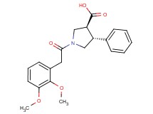 (3S*,4R*)-1-[(2,3-dimethoxyphenyl)acetyl]-4-phenylpyrrolidine-3-carboxylic acid