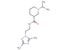 N-[2-(3,5-dimethyl-1H-1,2,4-triazol-1-yl)ethyl]-1-isopropyl-3-piperidinecarboxamide