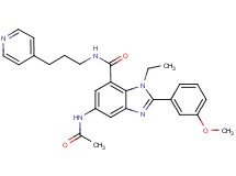 5-(acetylamino)-1-ethyl-2-(3-methoxyphenyl)-N-[3-(4-pyridinyl)propyl]-1H-benzimidazole-7-carboxamide