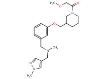 (3-{[1-(methoxyacetyl)-3-piperidinyl]methoxy}benzyl)methyl[(1-methyl-1H-pyrazol-4-yl)methyl]amine