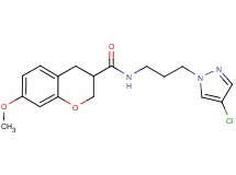 N-[3-(4-chloro-1H-pyrazol-1-yl)propyl]-7-methoxychromane-3-carboxamide