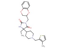 3-(2,3-dihydro-1,4-benzodioxin-2-ylmethyl)-5-ethyl-5-{1-[(3-methyl-2-thienyl)methyl]-4-piperidinyl}-2,4-imidazolidinedione