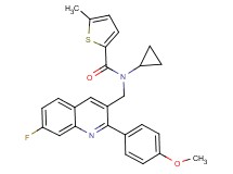 N-cyclopropyl-N-{[7-fluoro-2-(4-methoxyphenyl)-3-quinolinyl]methyl}-5-methyl-2-thiophenecarboxamide