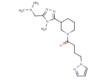 N,N-dimethyl-1-(4-methyl-5-{1-[4-(1H-pyrazol-1-yl)butanoyl]piperidin-3-yl}-4H-1,2,4-triazol-3-yl)methanamine
