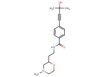 4-(3-hydroxy-3-methylbut-1-yn-1-yl)-N-[2-(4-methylmorpholin-2-yl)ethyl]benzamide