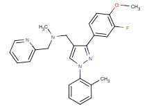 1-[3-(3-fluoro-4-methoxyphenyl)-1-(2-methylphenyl)-1H-pyrazol-4-yl]-N-methyl-N-(2-pyridinylmethyl)methanamine