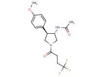 N-[(3S*,4R*)-4-(4-methoxyphenyl)-1-(4,4,4-trifluorobutanoyl)-3-pyrrolidinyl]acetamide