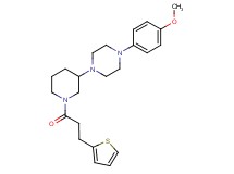 1-(4-methoxyphenyl)-4-{1-[3-(2-thienyl)propanoyl]-3-piperidinyl}piperazine